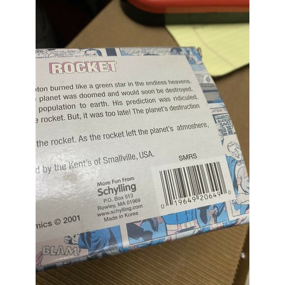 Superman Classic Rocket Tin Toy Friction Motor by Schylling 2001 NIB - Picture 9 of 12